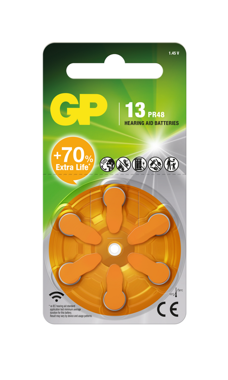 GP Hearing Aid Batteries ZA13