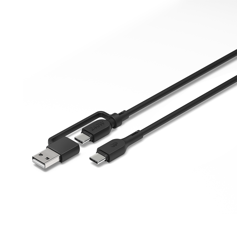 GP 1.5m 2-in-1 USB-C to USB-C/Lighting 60W Charge and Sync Cable CXBP