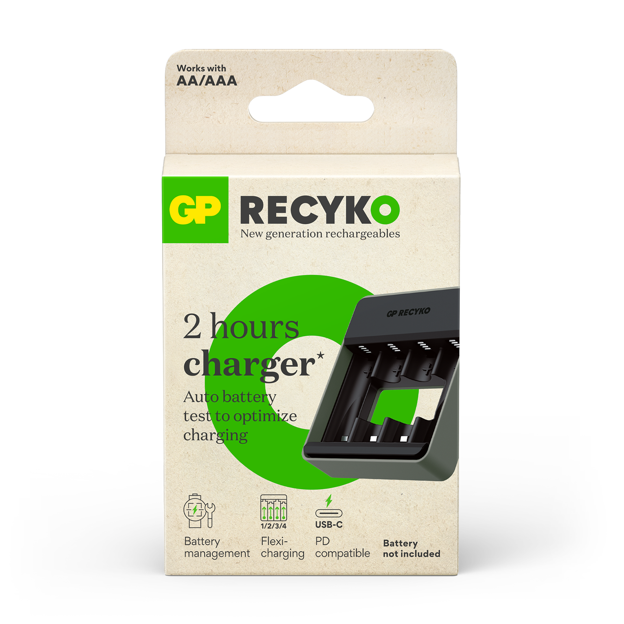 GP Recyko 4-slot M453 NiMH Battery Charger