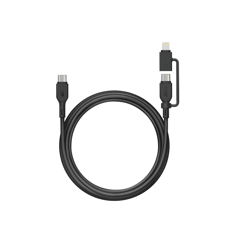 GP 1.5m 2-in-1 USB-C to USB-C/Lighting 60W Charge and Sync Cable CXBP