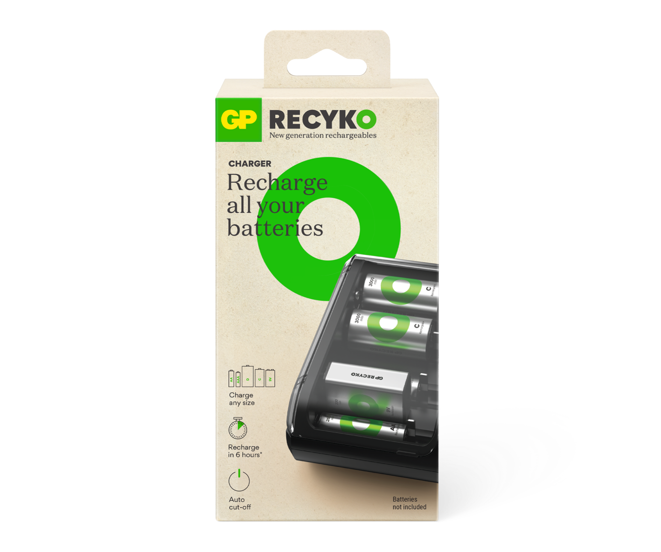 GP Recyko Charger (USB) 6-slot NiMH Universal Charger B631