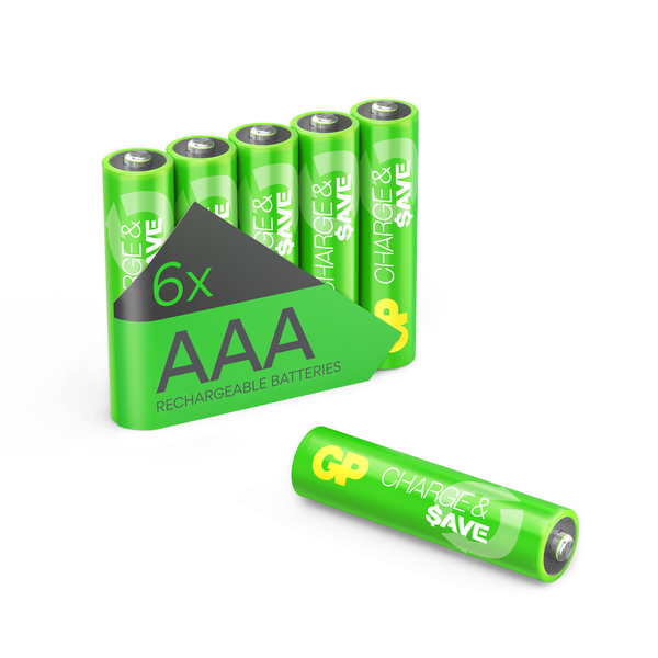 GP Charge & $ave NiMH 650mAh AAA 6's