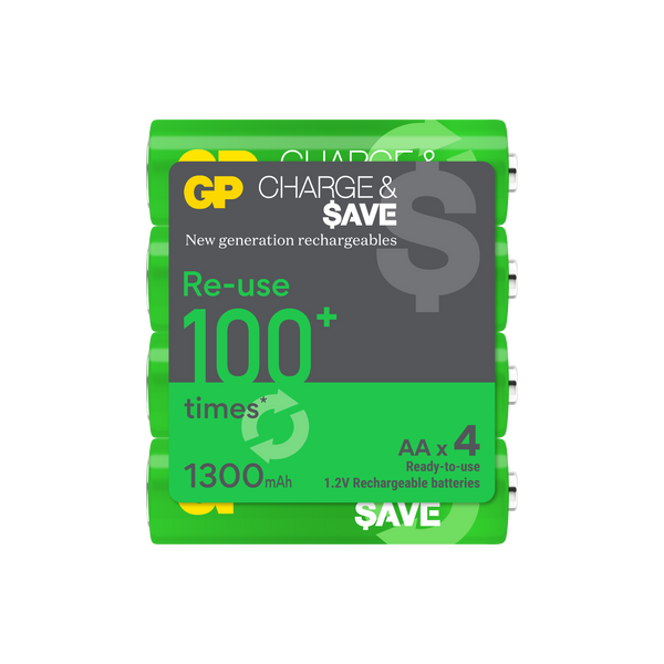 GP Charge & $ave NiMH 1300mAh AA battery