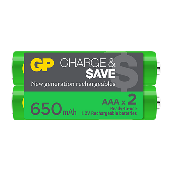 GP Charge & $ave NiMH 650mAh AAA battery