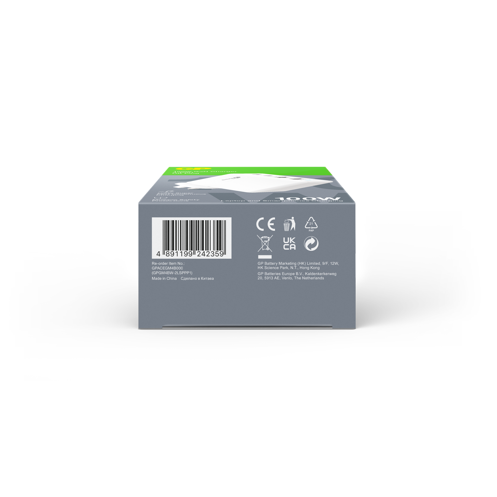 GP 100W GaN Charger 4-ports USB-C & USB-A
