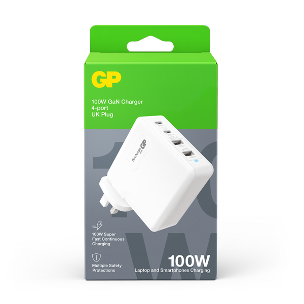 GP 100W GaN Charger 4-ports USB-C & USB-A